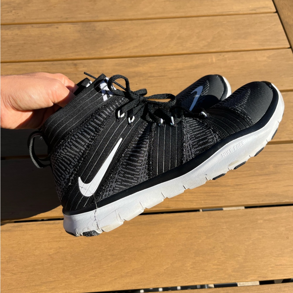 Nike Black and White FlyKnit Athletic Shoes